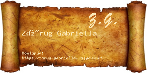 Zárug Gabriella névjegykártya