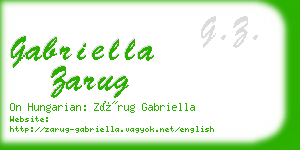 gabriella zarug business card